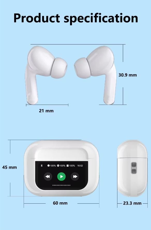 سماعات أذن بشاشة عرض LED