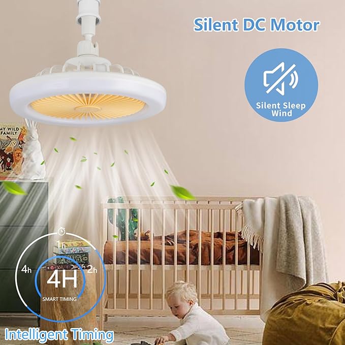 مروحة إضاءة LED متعددة الوظائف