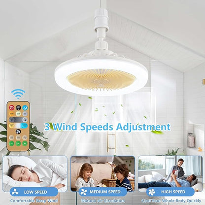 مروحة إضاءة LED متعددة الوظائف
